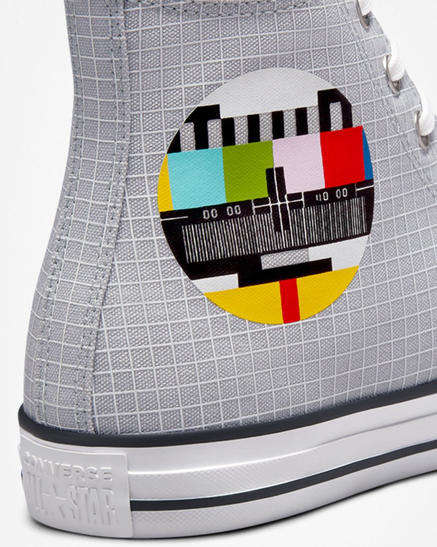 Men's Converse Chuck Taylor All Star Color Grid High Top Shoes Grey / Multicolor | AU 6453ES